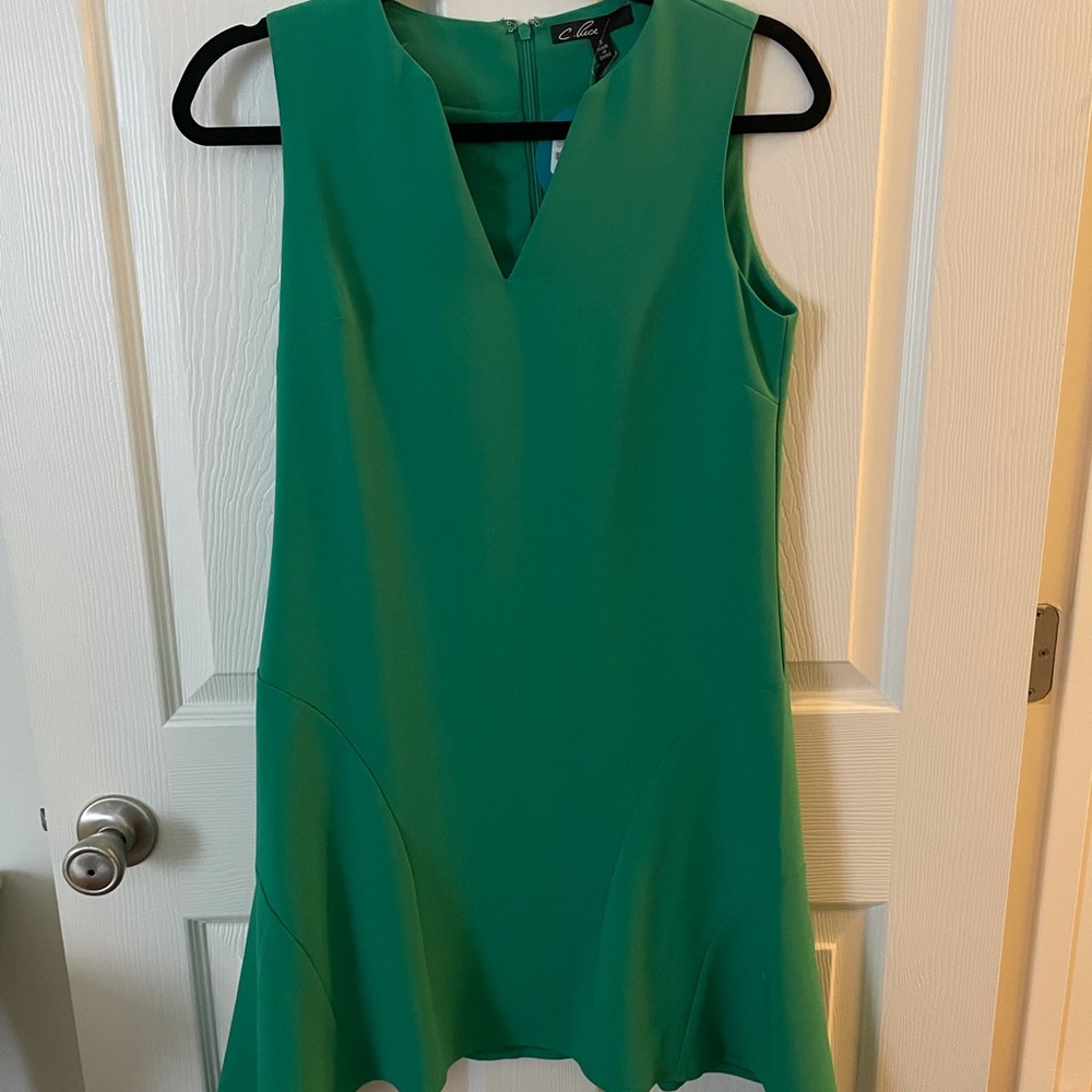 Green Boutique Silk Dress - New W/tags - Small